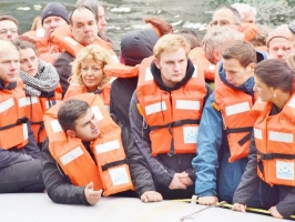Aktion von Sea Watch mit Bundestagsabgeordneten (Oktober 2015)
