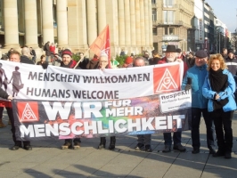 Kundgebung Halt:zusammen in Stuttgart mit der IG Metall Reutlingen (Januar 2016)