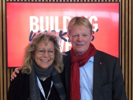 Mit Reiner Hoffmann beim IGB-Weltkongress  in Kopenhagen (Dezember 2018)