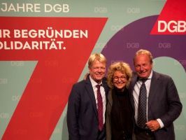 70 Jahre DGB mit Reiner Hoffmann und Frank Bsirske (Oktober 2019)