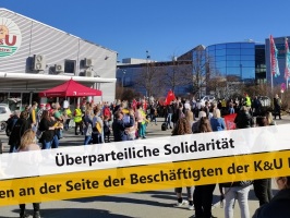 Demo Solidarität mit Beschäftigten der K&U (Juli 2021)