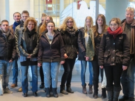 Schülerinnen und Schüler der Geschichts-AG des Münsinger Gymnasiums (2015)