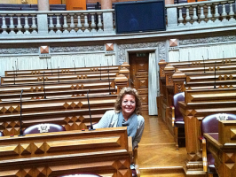 Im Plenarsaal des Parlaments der Republik Portugal - Delegationsreise der Deutsch-Portugiesischen Parlamentariergruppe des Deutschen Bundestages (2012)