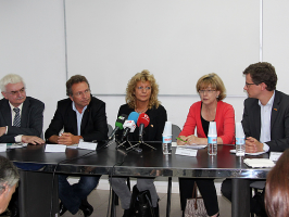 Spanien Delegationsreise des Ausschuss Arbeit und Soziales - Pressekonferenz nach dem Treffen mit der Protestbewegung (2012)