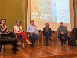 Podiumsdiskussion: „Nachhaltigkeit unter Druck" in Halle/Saale (Juni 2023)