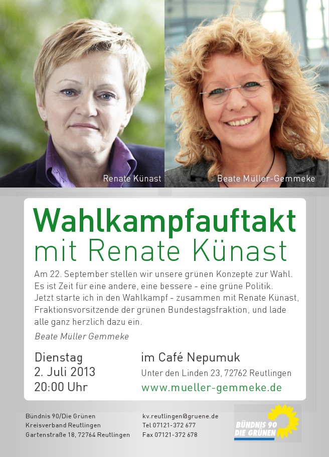 Flyer Renate Künast