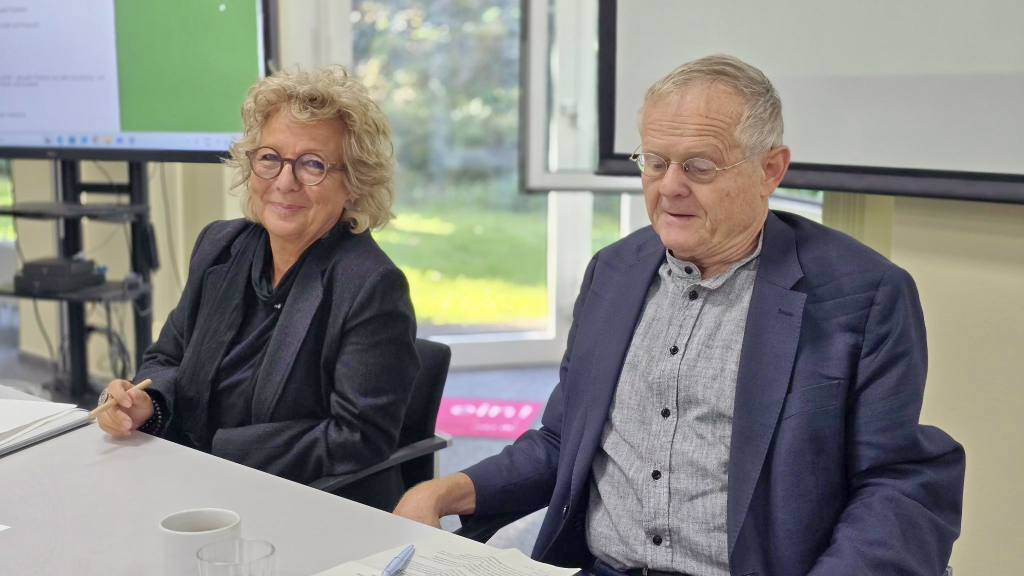 Beate Müller-Gemmeke mit Armin Grau (MdB): Diskussion zur Sozialpolitik bei der Jahrestagung von GewerkschaftsGrün.